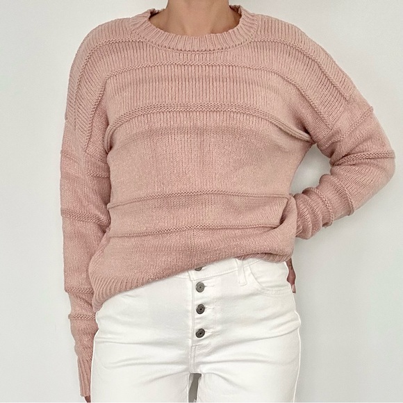 Pacsun Me to We Dusty Rose Knit Sweater • Sz S - Picture 1 of 8